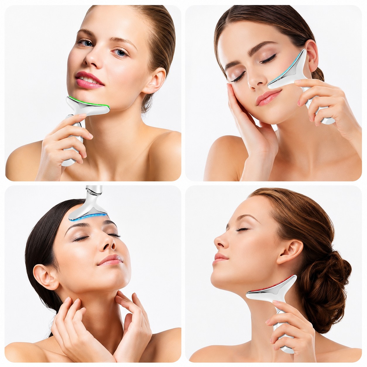 Masajeador EMS Facial Reafirmante con Calor - Image 3