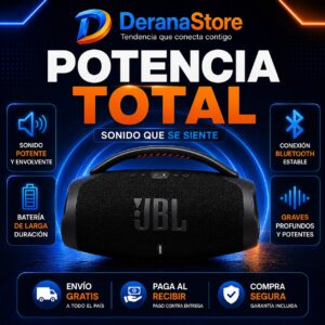 Parlante Bluetooth Tipo Boombox 3 Portátil 40W