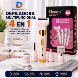 Depiladora Eléctrica Recargable 4 en 1 para Mujer