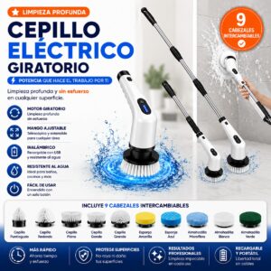 Cepillo Eléctrico Multiusos para limpieza profunda