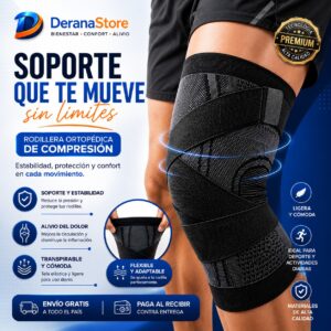Combo x2 Rodilleras Ortopédicas Ajustables de Compresión con Correas de Soporte | Protección y Estabilidad para Ambas Rodillas