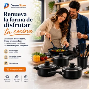 RENUEVA TU COCINA CON EL SET ANTIADHERENTE DE 13 PIEZAS