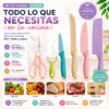 Set de Cuchillos de Cocina 6 Piezas con Recubrimiento Antiadherente